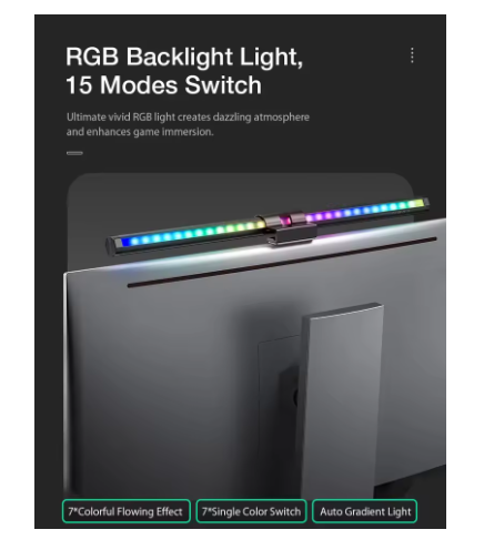 LED Monitor Light Bar Computer Screen Hanging Lights RGB Atmosphere Table Lamp For Work Study Read Gaming Dimming Lighting