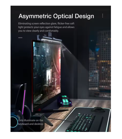 LED Monitor Light Bar Computer Screen Hanging Lights RGB Atmosphere Table Lamp For Work Study Read Gaming Dimming Lighting